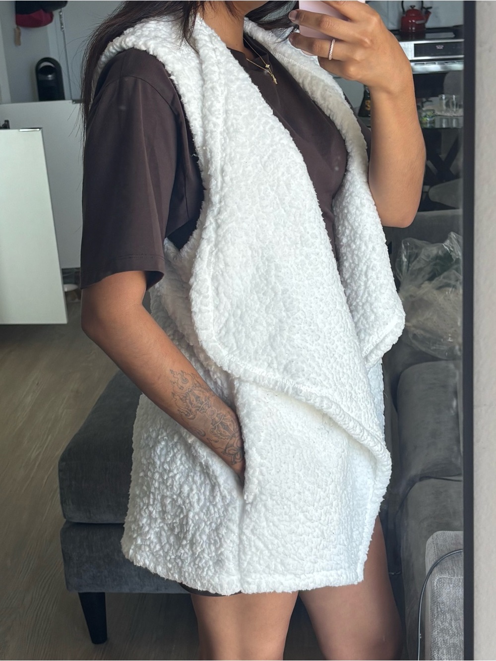 Cozy White Sherpa Vest